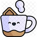 Chocolate Caliente Kawaii Navidad Icono