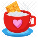 Chocolate Caliente Amor Icono