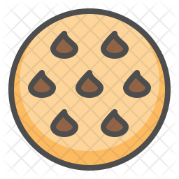 Free Chocolate Chip Cookie Icon Of Colored Outline Style Available In Svg Png Eps Ai Icon Fonts