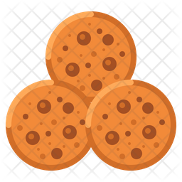 Chocolate Chip Cookie Icon - Download in Flat Style