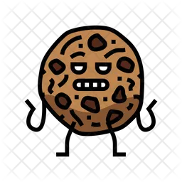 Chocolate Cookie Character  Icon