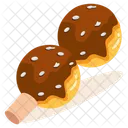 Chocolate Dango Chocolate Balls Sweetmeat Icon