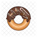 Chocolate Donut Donut Sweet Icon