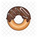 Chocolate Donut Donut Sweet Icon