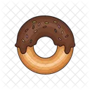 Chocolate Donut Donut Sweet Icon