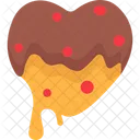 Chocolate Heart Food Dripping Chocolate Icon