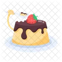 Chocolate Pudding Strawberry Pudding Chocolate Dessert Icon