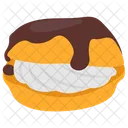 Chocolate Puff Dessert Sweet Treat Icon