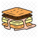 Chocolate smores sticker  Icon