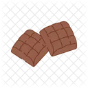 Chocolate squares pieces  Icon