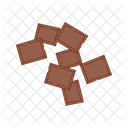 Chocolate squares scattered pieces  Icon