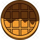 Chocolate Waffle Breakfast Dessert Icon