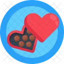 Chocolates de corazon  Icono