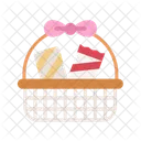 Chocolates In Basket Sharing Present Icon