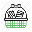 Chocolates In Basket Sharing Present Icon