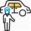 Chofer Conductor Automovilista Ocupacion Vehiculo Servicio Conducir Coche Taxista Conductor Iniciador Automovilista Icono