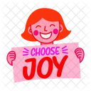 Choose Joy Smiling Happy Icon