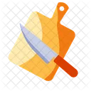 Chopping Board With Knife Food Cooking Icon