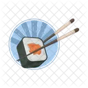 Chopsticks with sushi  Icon