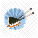 Chopsticks with sushi  Icon