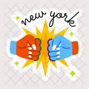 Golpe De Puno Golpe De Mano Nueva York Icono