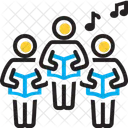 Chor Sanger Hintergrundmusiker Symbol