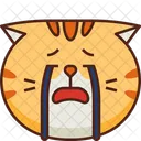 Chorar Emoticon Gato Ícone