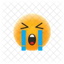 Chorando Emoji Rosto Ícone