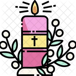 Christian Candle  Icon