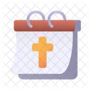 Christianity Day Calendar Date Icon