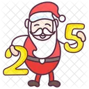 Santa Claus Christmas Christmas Date Icon