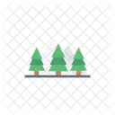 Christmas Trees Mountains Icon