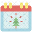 Christmas Calendar Date Icon