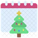 Christmas Calendar Dates Icon