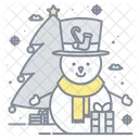 Christmas Snowman Holidays Icon