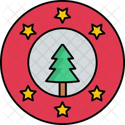 Christmas Badge  Icon