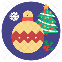 Christmas Bell And Tree Icon
