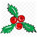 Christmas Berries Fruits Healthy Food Icon
