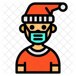 Christmas Boy With Mask  Icon