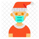Christmas Boy With Mask  Icon