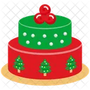 Christmas Cake New Year Celebration Icon