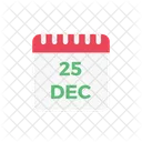 Christmas Calendar Date Icon