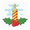 Christmas Candle Candle Berrys Icon