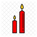 Color Christmas Candles Icon