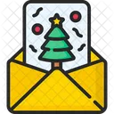 Card Tree Christmas Icon