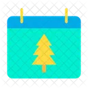 Calendar Schedule Xmas Tree Icon