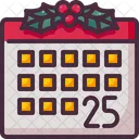 Calendar Christmas Day Schedule Icon