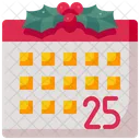 Calendar Christmas Day Schedule Icon