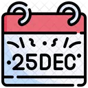 Christmas Day 25 Calendar 25 Day Icon
