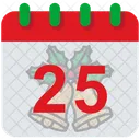 Christmas Day 25 December Date Icon